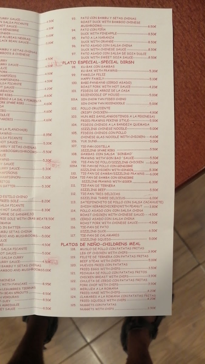 Restaurante Chino Casa De Oro Menu - Image 1